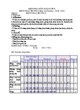 Giáo án Đại số Lớp 8 - Tiết 21 Kiểm tra Chương I - Năm học 2018-2019